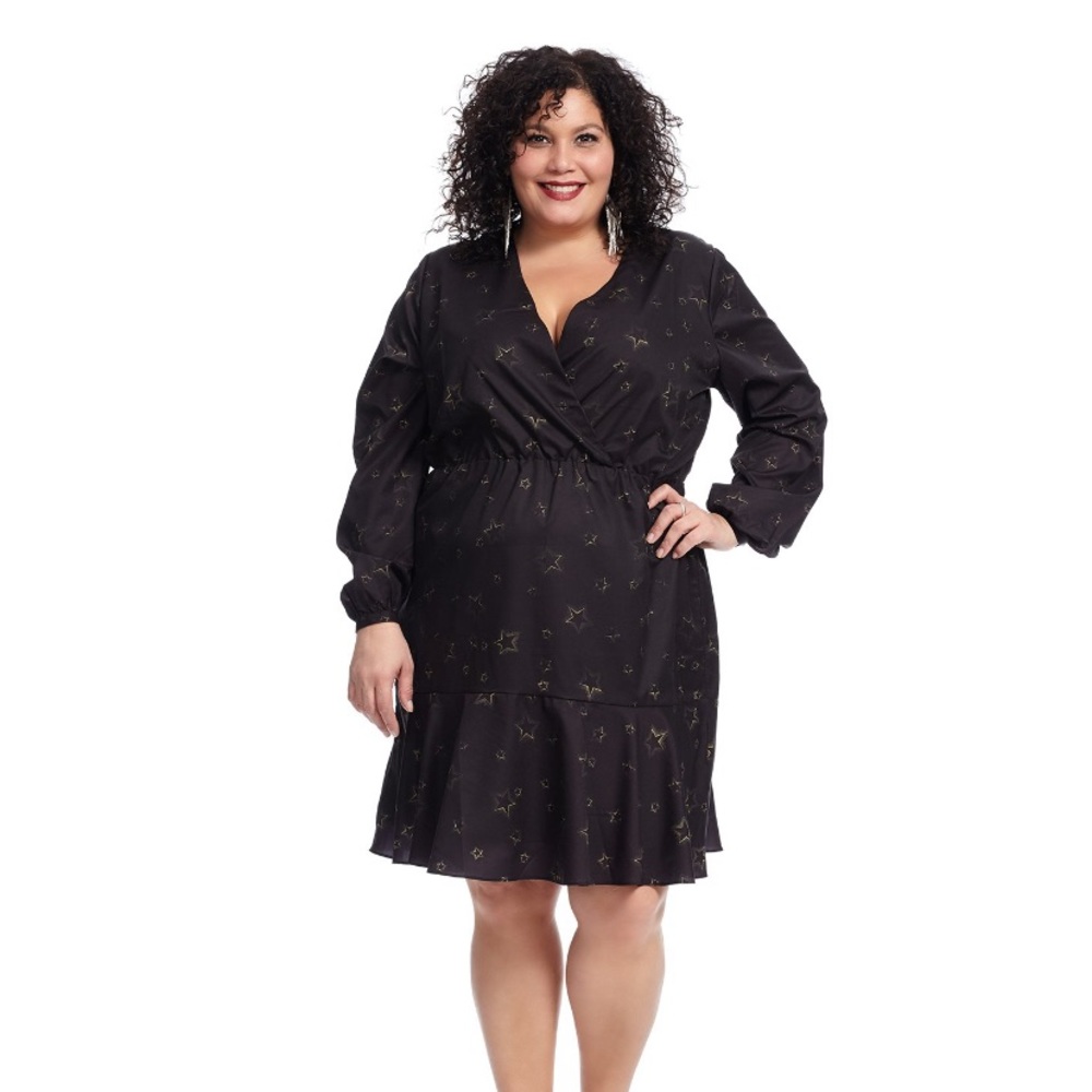 Hutch by Anthropologie Star Print Chiffon Dress